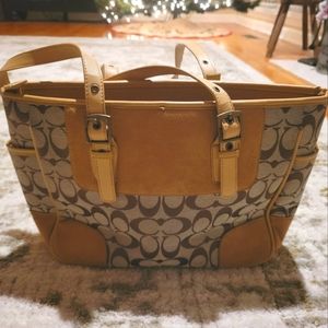 Coach Purse / Handbag, Large, Repaired Condition (read description)